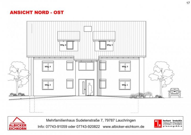 Lauchringen 4 Zi. DG mit Balkon inkl. Galerie ca. 110 m² - Wohnung 6 - Sudetenstr. 7a, 79787 Lauchringen - Neubau Wohnung kaufen