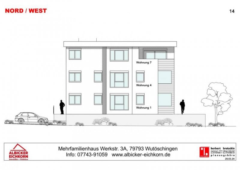 Wutöschingen 2 Zi. EG mit Terrasse ca. 68 m² - Wohnung 2 - Werkstraße 3a, 79793 Wutöschingen - Neubau Wohnung kaufen