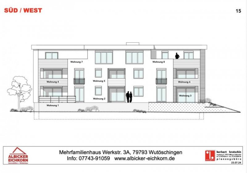 Wutöschingen 3 Zi. EG mit Terrasse ca. 97 m² - Wohnung 3 - Werkstraße 3a, 79793 Wutöschingen - Neubau Wohnung kaufen