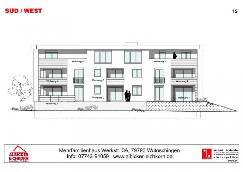 Wutöschingen 4 Zi. DG mit Dachterrasse ca. 126 m² - Wohnung 7 - Werkstraße 3a, 79793 Wutöschingen - Neubau Wohnung kaufen