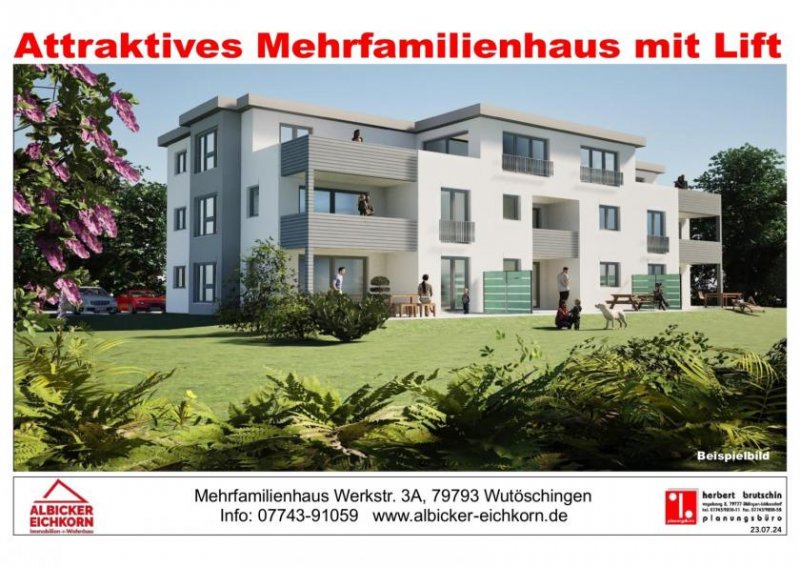 Wutöschingen 4 Zi. DG mit Dachterrasse ca. 126 m² - Wohnung 7 - Werkstraße 3a, 79793 Wutöschingen - Neubau Wohnung kaufen