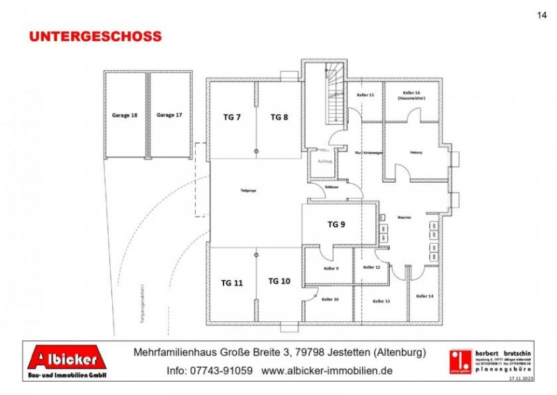 Jestetten 3 Zi. + Galerie DG mit Balkon ca. 104 m² mit Lift, Klimafreundlicher Neubau- Jestetten Altenburg Wohnung kaufen