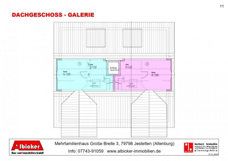 Jestetten 3 Zi. + Galerie DG mit Balkon ca. 104 m² mit Lift, Klimafreundlicher Neubau- Jestetten Altenburg Wohnung kaufen