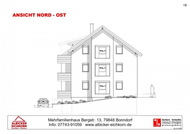 Bonndorf im Schwarzwald 3 Zi. DG mit Galerie und Balkon ca. 100 m² - Wohnung 6 - Bergstr. 13, 79848 Bonndorf-Neubau mit Lift Wohnung kaufen