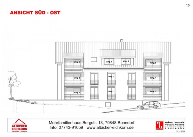 Bonndorf im Schwarzwald 3 Zi. DG mit Galerie und Balkon ca. 100 m² - Wohnung 6 - Bergstr. 13, 79848 Bonndorf-Neubau mit Lift Wohnung kaufen