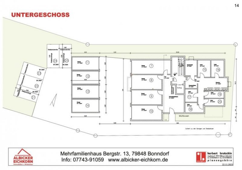 Bonndorf im Schwarzwald 3 Zi. EG mit Balkon ca. 86 m² - Wohnung 2 - Bergstr. 13, 79848 Bonndorf-Neubau mit Lift-klimafreundlich KFN-KFW297+298 Wohnung