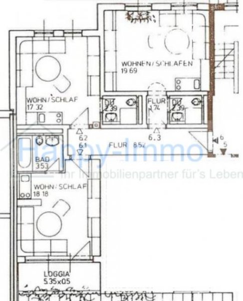 Taufkirchen 3 möbilierte Apartments / grundbuchlich 1 Wohnung / 2 Stellplätze - Taufkirchen Wohnung kaufen