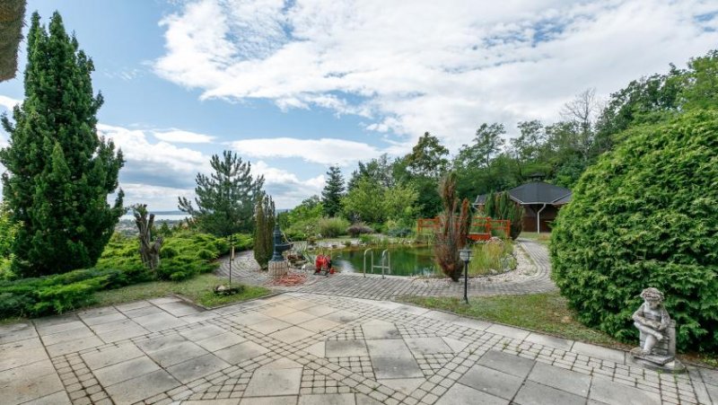 Balatongyörök Rarität! Großzügige Reetdach-Immobilie mit Schwimmteich und unverbaubarem Blick auf den Plattensee Haus kaufen