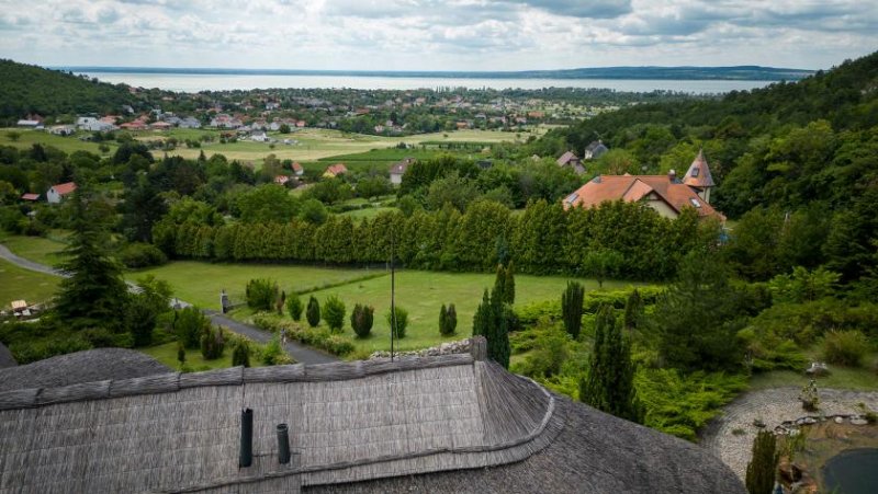 Balatongyörök Rarität! Großzügige Reetdach-Immobilie mit Schwimmteich und unverbaubarem Blick auf den Plattensee Haus kaufen