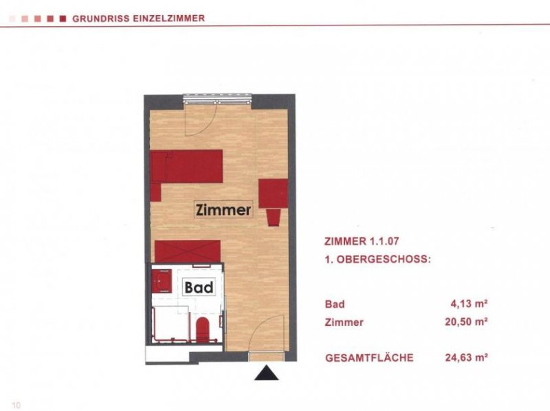 Tiefenbach (Landkreis Cham) 1 Zimmer Pflege- Appartement im Haus Christopherus EG Wohnung kaufen