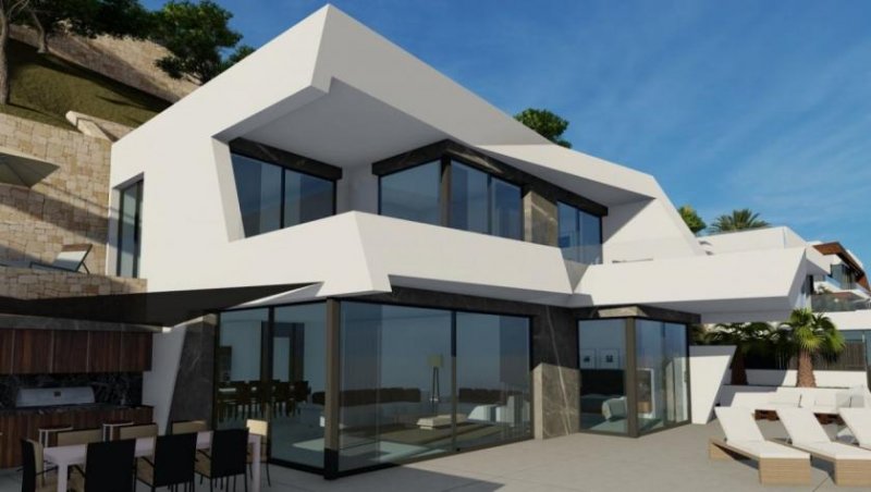 Calpe NEU GEBAUTE LUXUSVILLA MIT SPEKTAKULÄRER AUSSICHT IN CALPE. . Neu gebaute Villa in Calpe mit Panoramablick auf ganz Calpe.. 