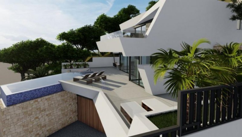 Calpe NEU GEBAUTE LUXUSVILLA MIT SPEKTAKULÄRER AUSSICHT IN CALPE. . Neu gebaute Villa in Calpe mit Panoramablick auf ganz Calpe.. 