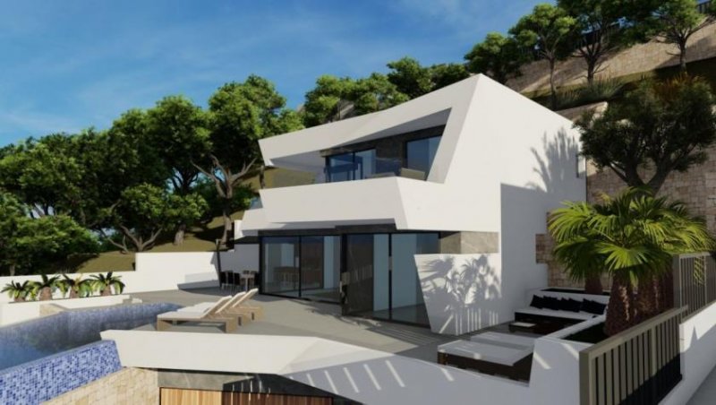 Calpe NEU GEBAUTE LUXUSVILLA MIT SPEKTAKULÄRER AUSSICHT IN CALPE. . Neu gebaute Villa in Calpe mit Panoramablick auf ganz Calpe.. 