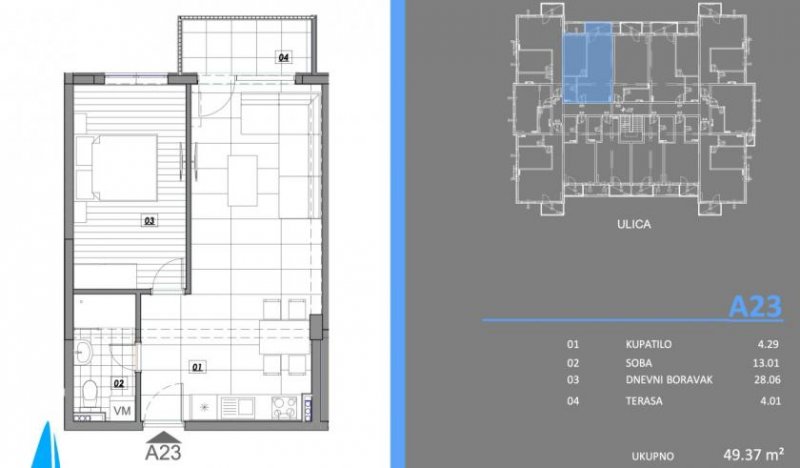 Kotor Apartment is located on the first floor of the building that is inconstruction and it will be finished in spring 2024.

The is