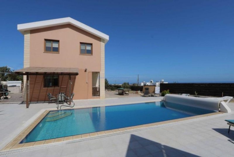 Paralimni A beautiful 5 bedroom detached property set on 1800m2 plot with private swimming pool and elevated Panoramic Sea Views - on a q