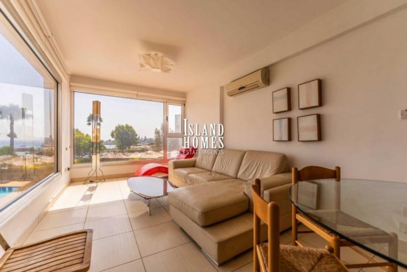 Protaras 2 bedroom 2 bathroom, 2nd floor apartment with communal swimming pool and panoramic SEA VIEWS in SEAFRONT location of Protaras -