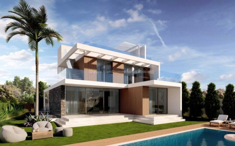 Protaras 4 bedroom, 4 bathroom detached NEW BUILD villa with additional maids quarters, 69m2 roof terrace, on a 718m2 plot, just 4 walk 