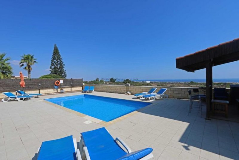 Protaras Stunning Panoramic Sea Views from this exquisite 4 bedroom, 3 bathroom, detached villa on large plot with private swimming pool