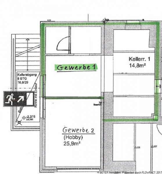 Langebrück Büro/Praxisräume im Souterrain einer exklusiven Stadtvilla Gewerbe mieten