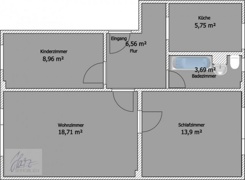 Zeithain ***NUR 6 STUFEN BIS NACH HAUSE*** - helle 3-Raumwohnung im Erdgeschoss mit bodentiefen Fenstern in gepflegter Wohnanlage ab zu