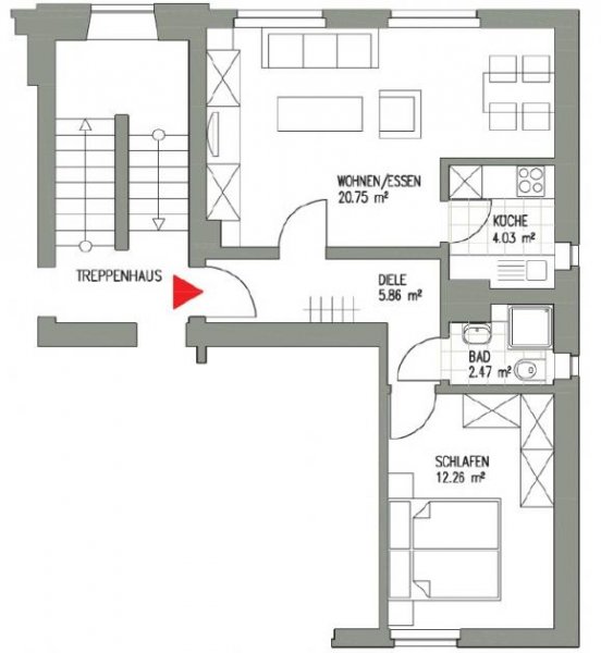 Leipzig EUTRITZSCH + 2 RAUM WOHNUNG + RUHIG IM HINTERHAUS Wohnung mieten