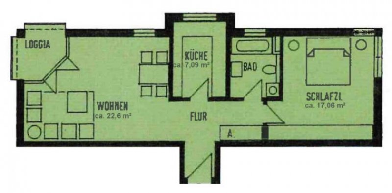 Markkleeberg MARKKLEEBERG OST + 2 ZIMMER + LOGGIA + TRAUMHAFT RUHIG + STELLPLATZ Wohnung mieten