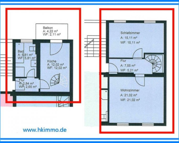 Köthen (Anhalt) Anders Wohnen - 2 Raum Maisonettewohnung mit Balkon Wohnung mieten