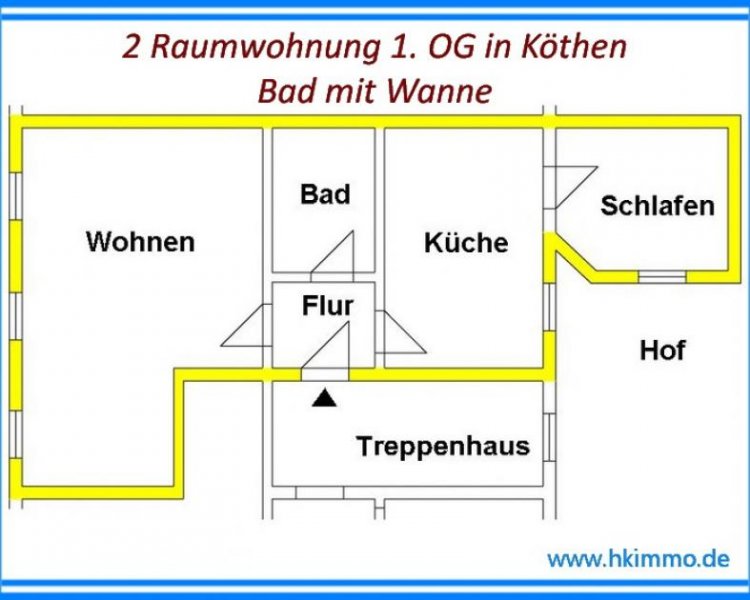 Köthen (Anhalt) Zweiraumwohnung in zentraler Lage von Köthen ! Wohnung mieten