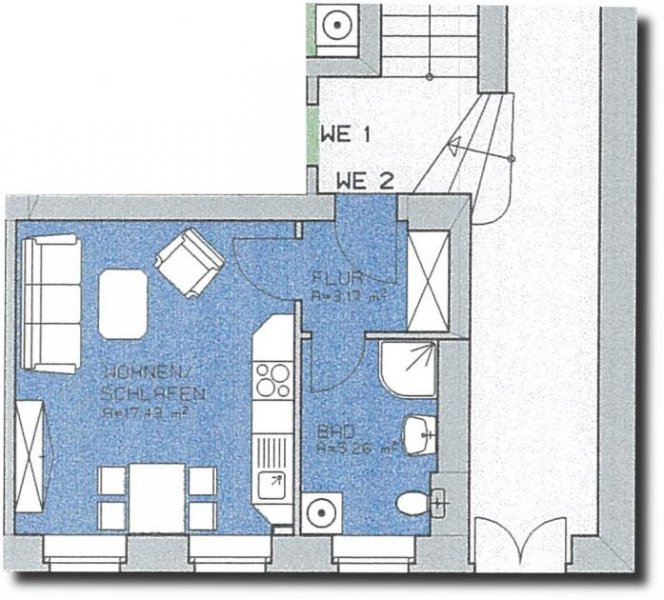 Zwickau Zentrumsnahe 1 Raum-Whg. mit Tageslichtbad! Wohnung mieten