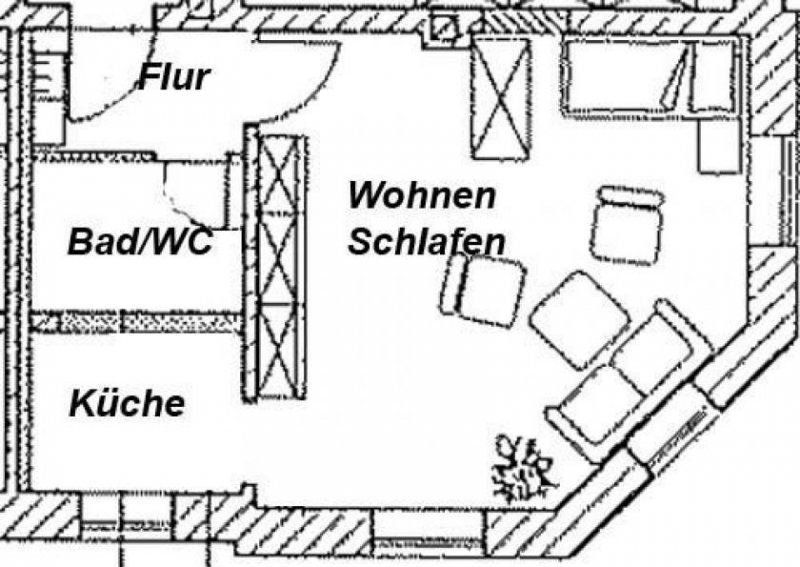 Chemnitz Große 1-Zimmer mit Aufzug, Laminat und Dusche! Wohnung mieten