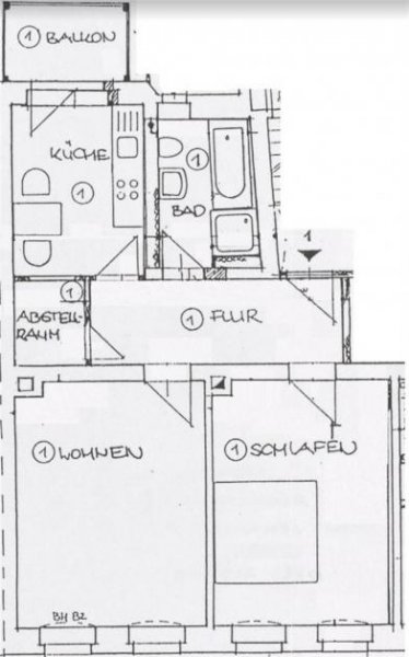 Chemnitz Großzügige 2-Zimmer mit Laminat, Wanne, Dusche, Balkon, Stellpl. und Abstellraum! Wohnung mieten