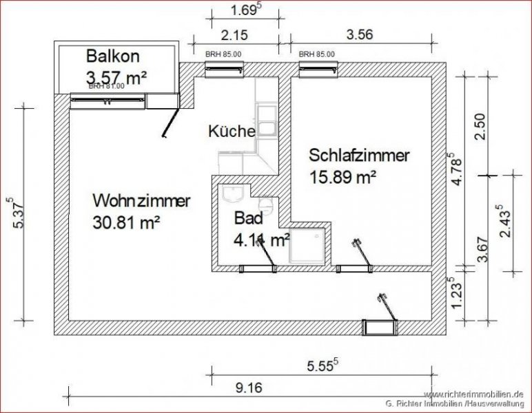 Freiberg 2 - Zimmer Wohnung mit Balkon Wohnung mieten