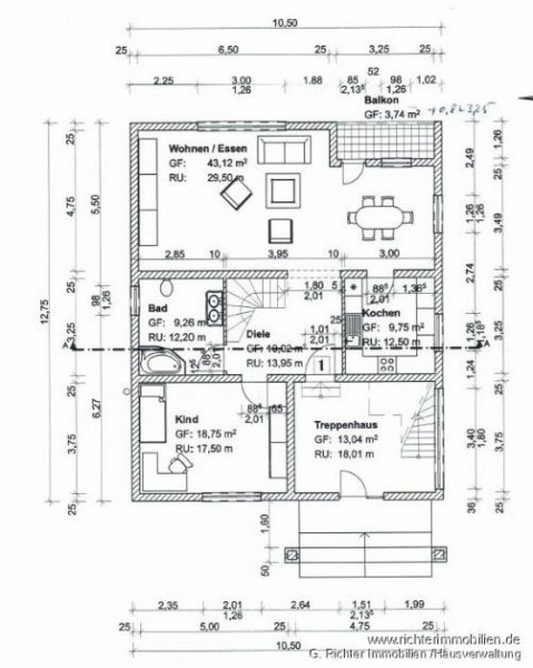 Freiberg Großzügige 5-Zimmer Maisonett-Wohnung mit Garten in Zug bei Freiberg Wohnung mieten