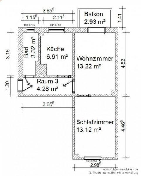 Halsbrücke 2-Zimmer-Erdgeschosswohnung mit Balkon in Halsbrücke Wohnung mieten