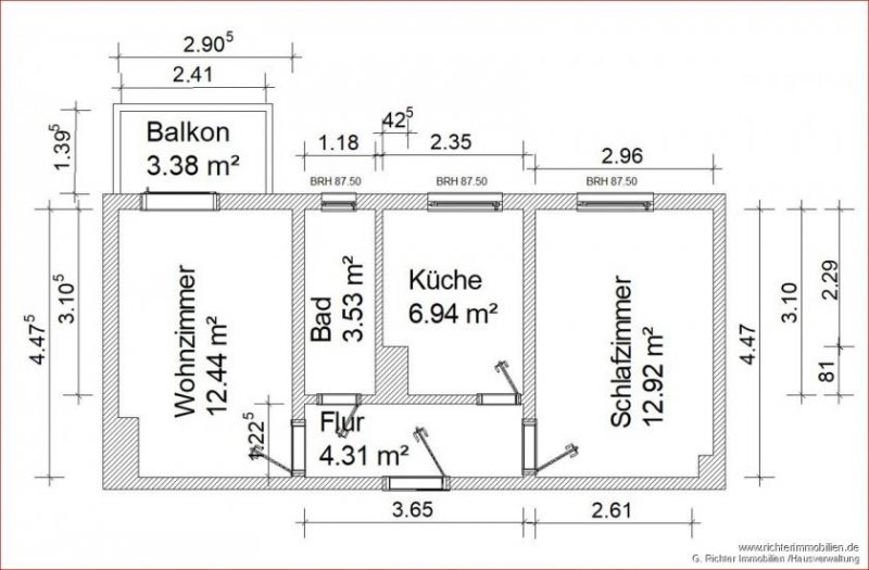 Halsbrücke 2-Zimmer-Wohnung mit Balkon in Halsbrücke Wohnung mieten