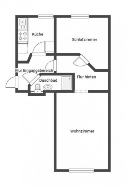 Rostock 2 Zimmer Wohnung zur Miete, am Saarplatz, 40 m², Uninähe, Duschbad Wohnung mieten