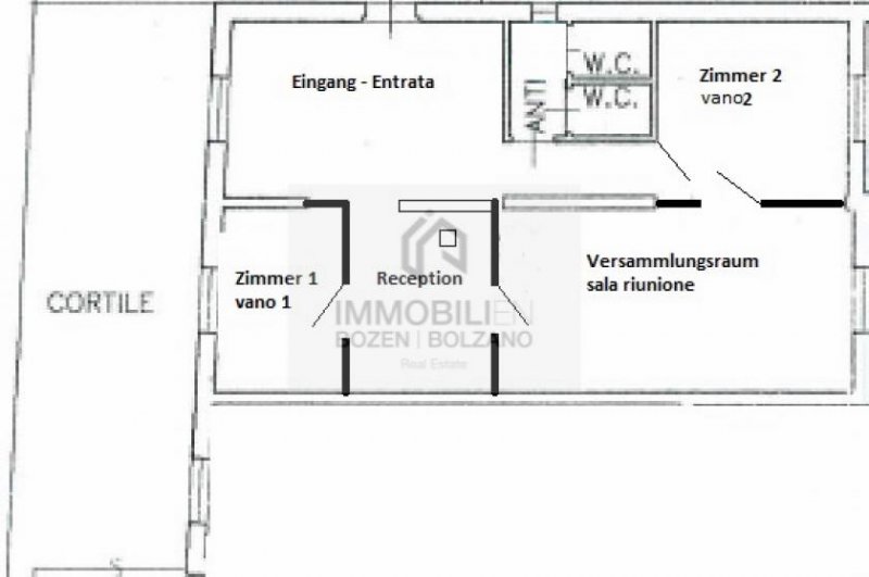 Bozen Büro/Praxis in Zentrum von Bozen zu vermieten Gewerbe mieten