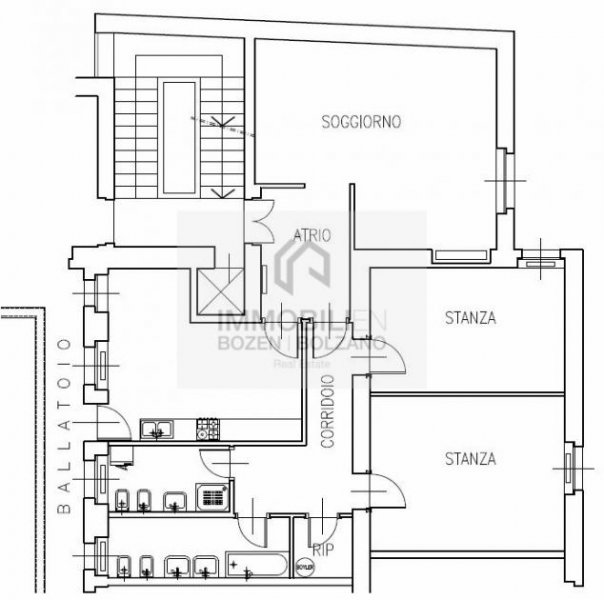 Bozen Große 3-Zimmerwohnung mit getrennter Küche im Zentrum zu vermieten Wohnung mieten