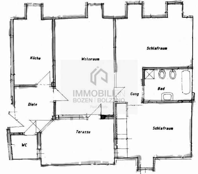 Bozen Großzügige 3-Zimmerwohnung mit getrennter Küche im Zentrum zu vermieten Wohnung mieten