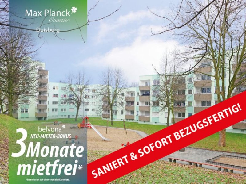 Duisburg SOFORT FREI! 3 Monate mietfrei: Frisch sanierte 2 Zimmer-Marmor-Luxuswohnung im Max Planck Quartier! Wohnung mieten