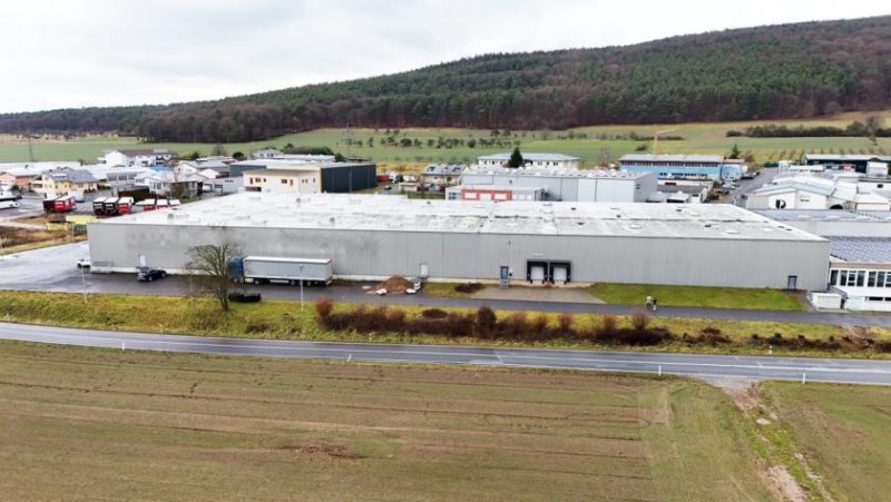 Elsenfeld DIETZ: 2554 m² große Lager- und Produktionshalle - 2 Rolltore auf 4500 m² Grundstück Gewerbe mieten