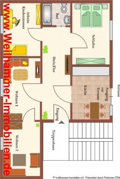 Saarbrücken Ruhige Sonnenterrasse mit Wohnung, direkt am Staden. Wohnung mieten