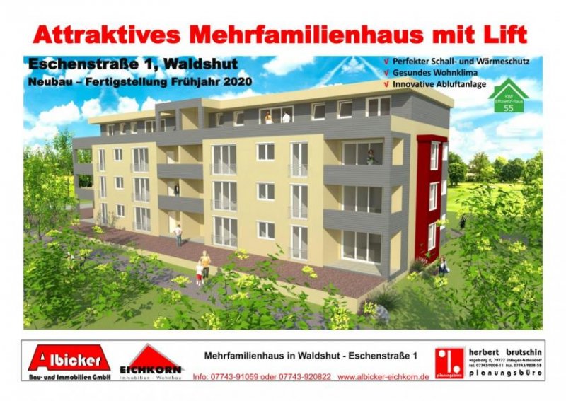 Waldshut-Tiengen 3,5 Zimmerwohnung Erdgeschoss mit Terrasse ca. 100 m², mit Lift Wohnung mieten