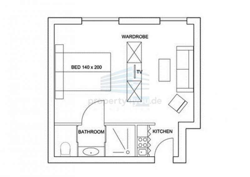 München 1,5-Zimmer Apartment in München-Nymphenburg / Neuhausen Wohnung mieten