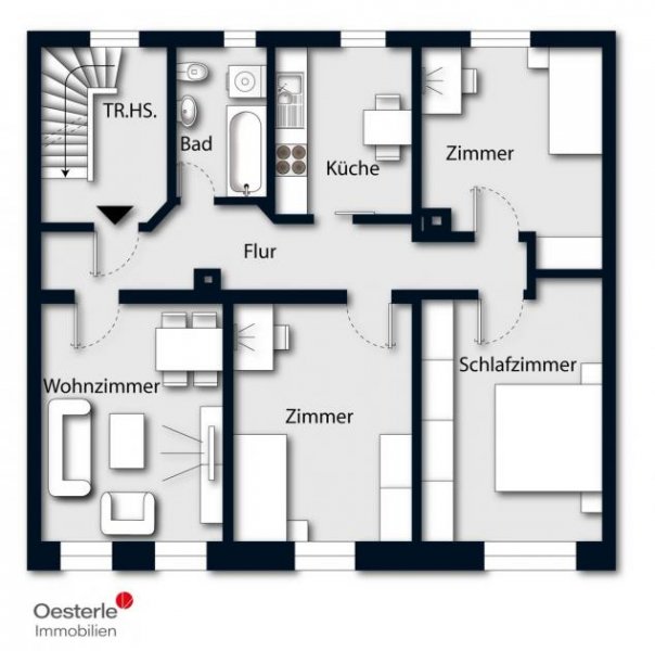 Leutkirch im Allgäu Charmante 4-Zimmer-Wohnung in zentrumsnaher Lage von Leutkirch zu vermieten Wohnung mieten