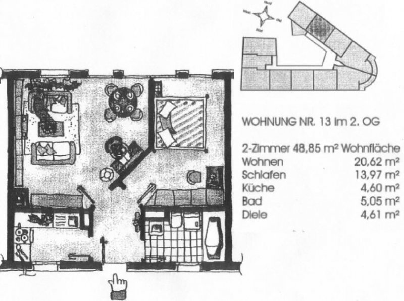 Gotha Für einen allein, oder auch zu zwei´n! Wohnung mieten