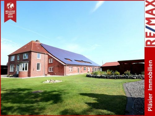 Emden Immobilien Gulf-/Pferdehof Nähe Emden * Bootsanleger * 9 Pferdeboxen *Küstennähe * 2 Wohnungen * PV-Anlage * Haus kaufen