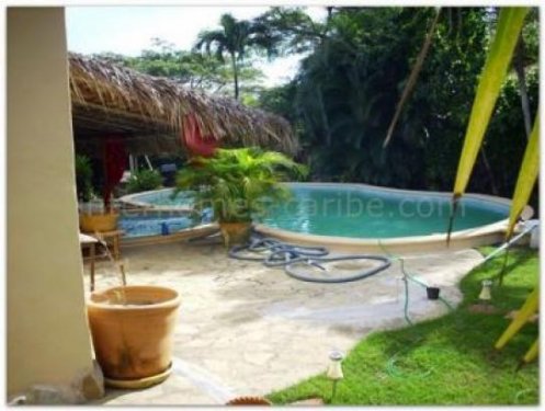 Sosúa/Dominikanische Republik Haus Sosua: Haus mit 150 m² (1 614 sqft) Wohnfläche, drei Schlafzimmer, drei Bäder auf 800 m² (8 608 sqft) Grundstück mit Pool 