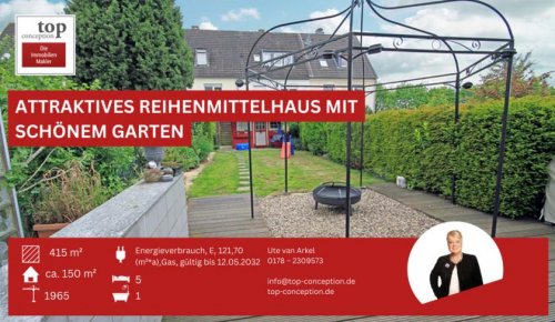 Leverkusen Hausangebote Attraktives Reihenmittelhaus mit schönem Garten*provisionsfrei Haus kaufen
