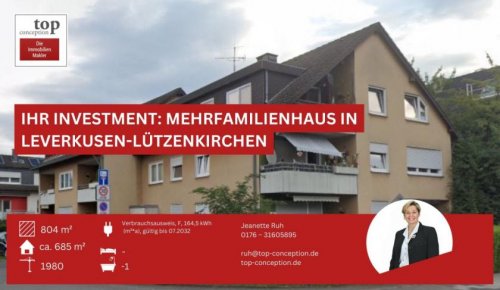 Leverkusen Suche Immobilie Ihr Investment: Mehrfamilienhaus in Leverkusen-Lützenkirchen *provisionsfrei Gewerbe kaufen